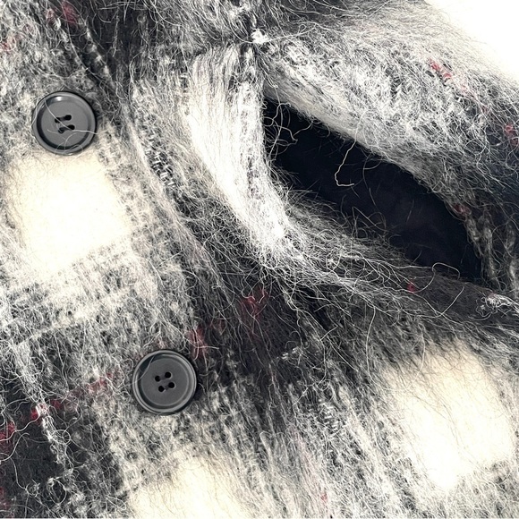 Theory Black and White Plaid Coat - Picture 10 of 12